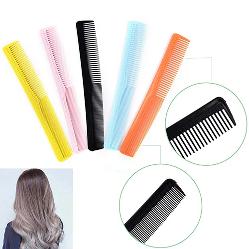 

5pc Hair Combs Anti-static Carbon Hair Brushes Pro Salon Hair Styling Tools Hairdressing Hair Care Barbers Handle Brush