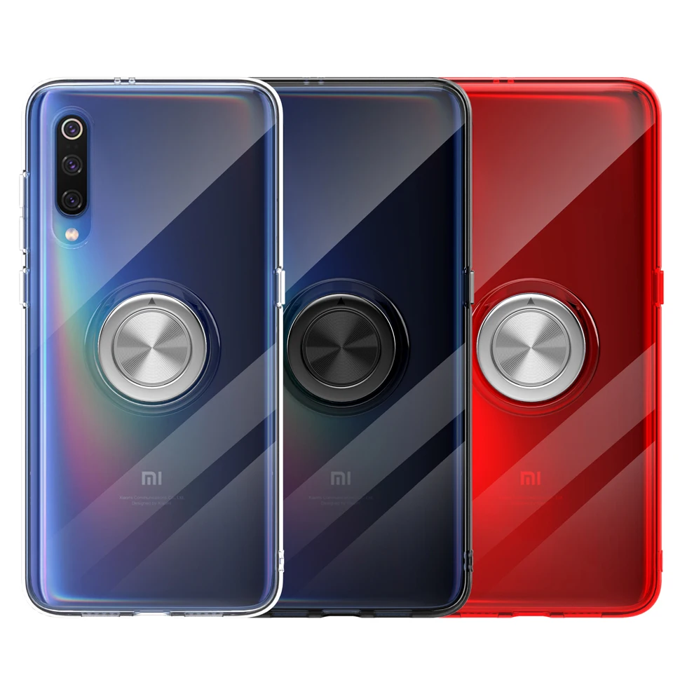 Прозрачный противоударный чехол для Xiaomi Mi 9 se 8 Lite бронированный с металлическим