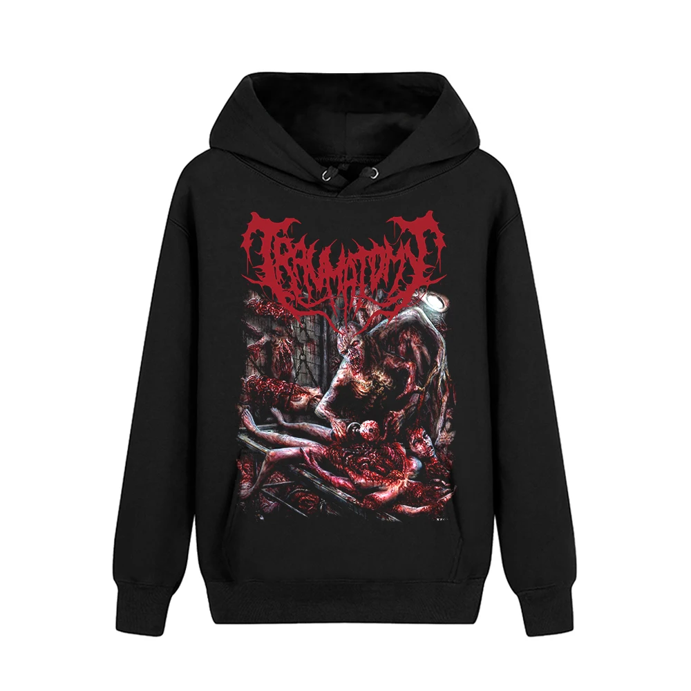 3 6 designs Bigfoot Traumatomy Rock Hoodies jacket Black Sweatshirt fleece pollover hoodie sudadera Brutal Death Metal Outerwear - Цвет: 3