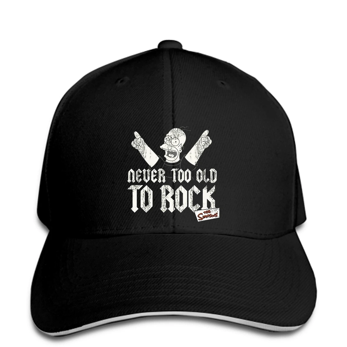 

Baseball cap Men's Black Graphic Unisex Funny Cheap Men Fashion Never Too Old To Rock Black Funny Print Baseball caps