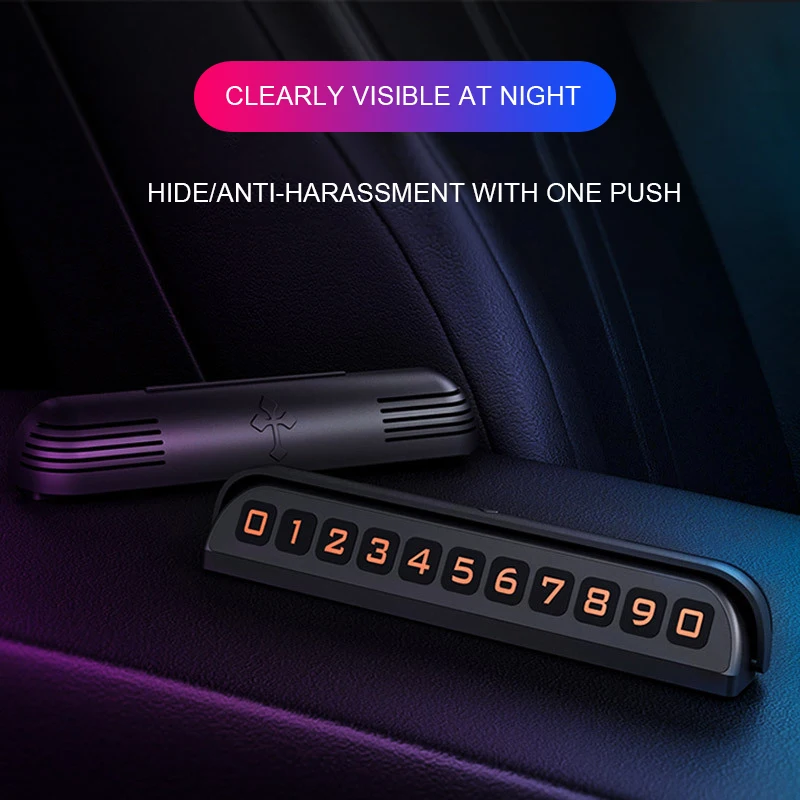 Скрытый номер телефона наклейка люминисцентный ночник Невидимый знак парковки в