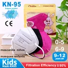 Детская многоразовая маска FFP2, маска KN95 для детей 0-12 лет, для мальчиков и девочек, лицевая маска, респираторные маски, Детские маски