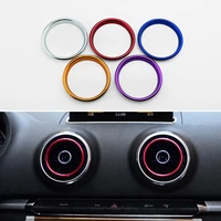 car styling front vent air panel outlet dashboard stickers covers decoration trim frame for audi a38v s3 q2 auto accessories