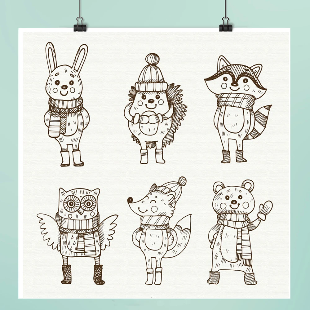 

Hello winter Clear stamps For DIY Scrapbooking/Card Making/Album Decorative Rubber Stamp Crafts