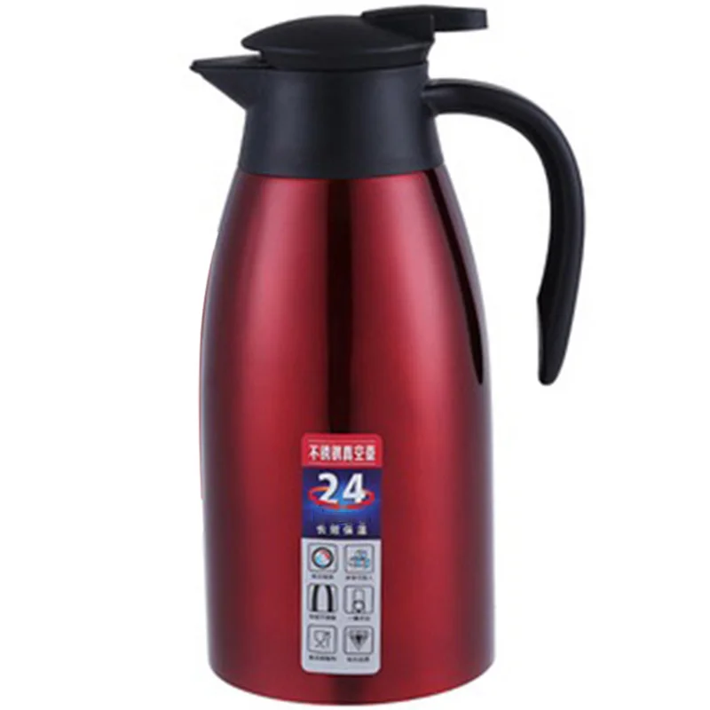 HOT-304 Stainless Steel 2L Thermal Flask Vacuum Insulated Water Pot Coffee Tea Milk Jug Thermal Pitcher for Home And Office