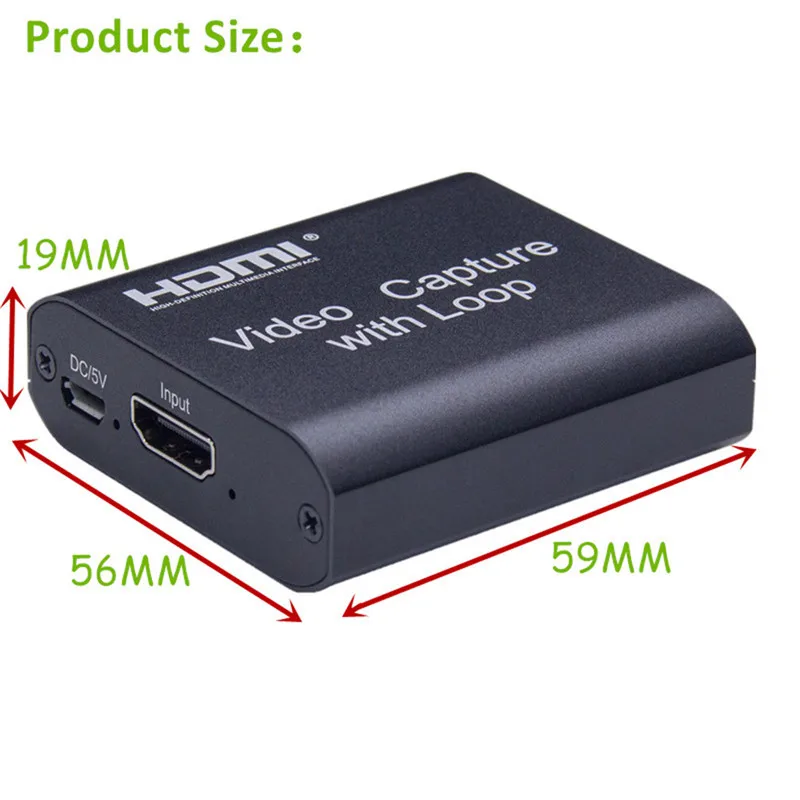 Новое поступление видеокарта Mini Capture Video HDMI HD видеозахват для PS4 игр DVD камера