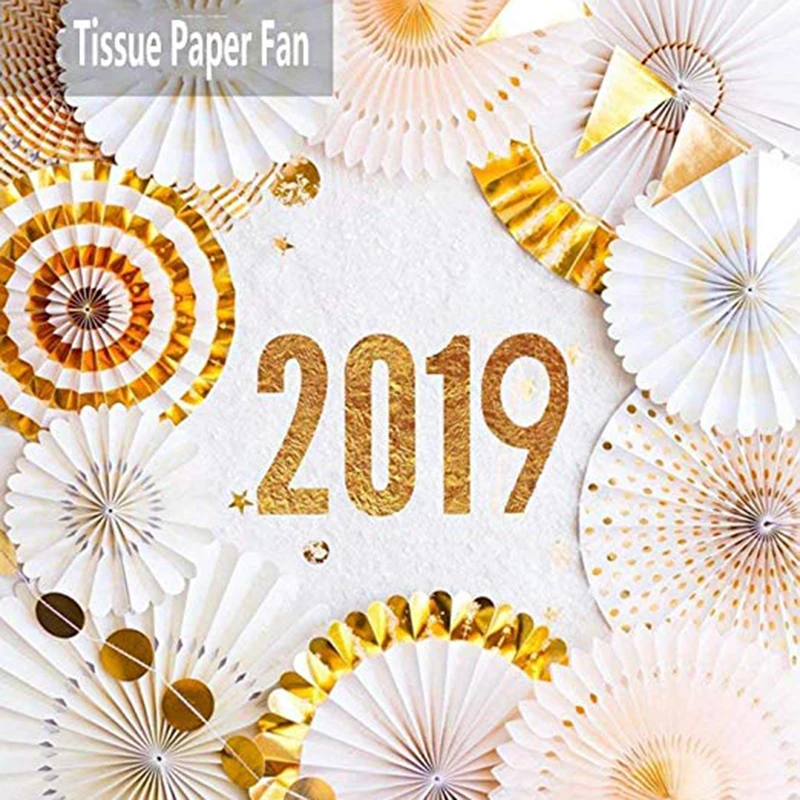 8 шт./упак. вентилятор цветок баннер шампанское гирлянды из розового золота