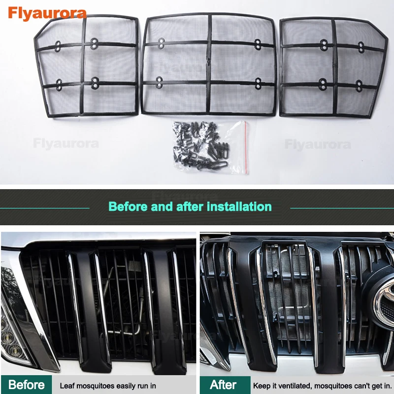 Автомобильная сетка для защиты от насекомых передняя решетка toyota land cruiser prado 150 120