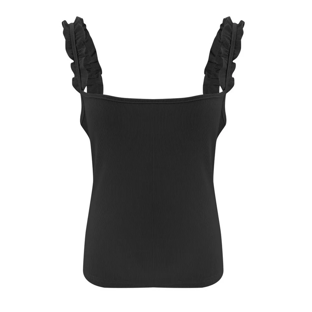 Женский однотонный короткий топ без рукавов с перекрещивающимися бретелями