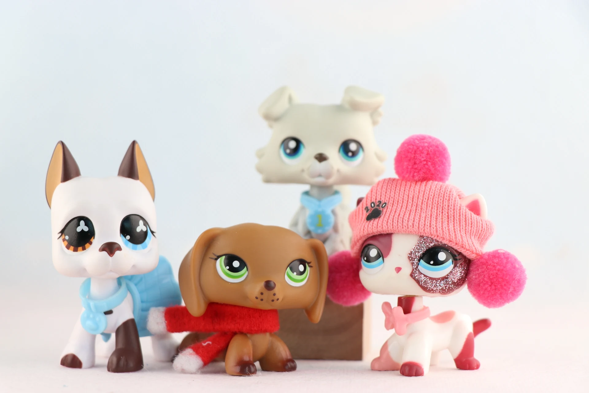 4 шт. игрушки колли такса собака великолепная быстрая кошка и чистая Пег редкие