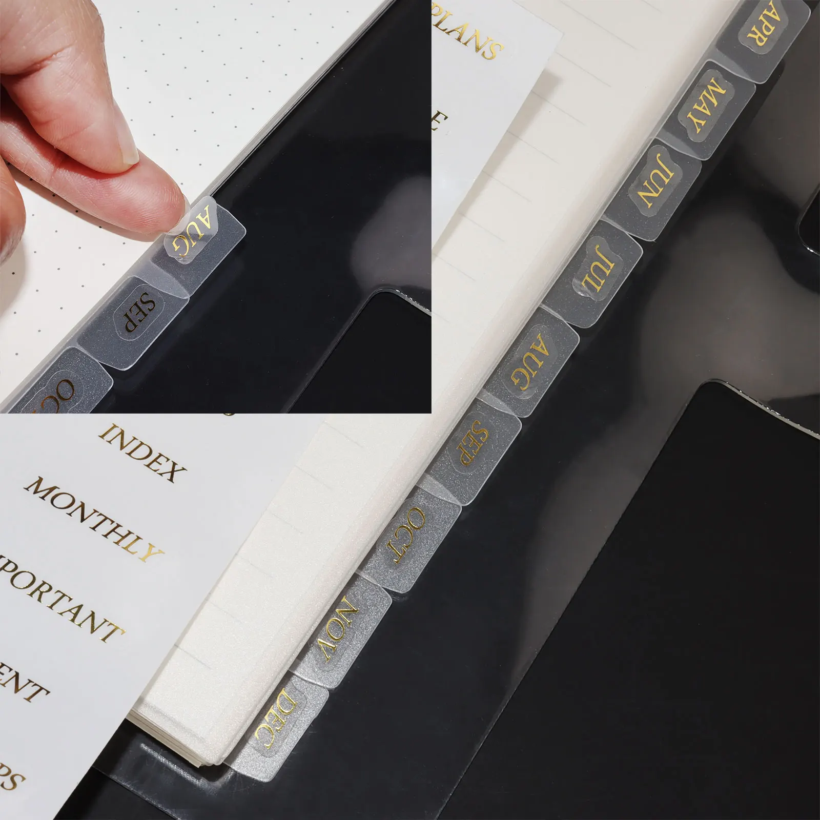 Kup Multibey Transparent Series Divider Page A5 Standardowy Rozmiar 6 Otworów 12 Stron Wielokrotnego Użytku Notatnik Index Divider Page