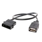 30 см внутренний 5 в 2-контактный IDE Molex к USB 2.0 тип A женский кабель адаптера питания Прямая поставка