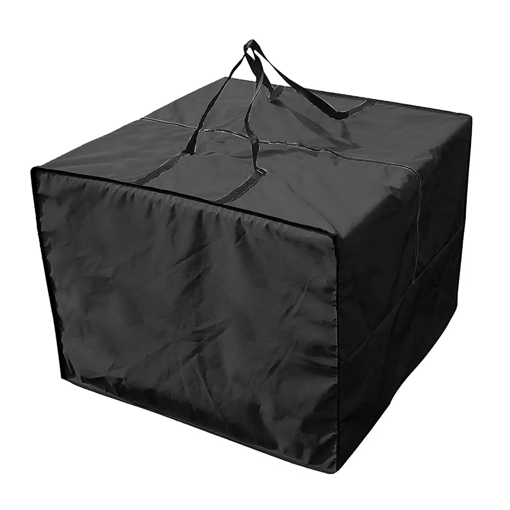 

Black 210D Oxford Cloth Large Storage Bag With Handles Waterproof UV-Proof Protective Covers Carrying Bag For Outdoor Furniture