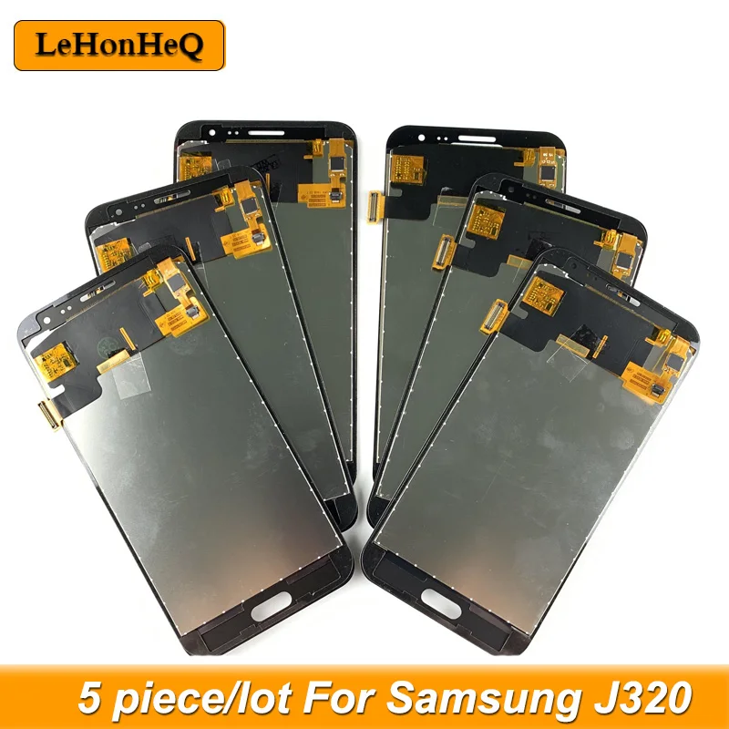 5 шт./Лот ЖК дисплей для Samsung Galaxy J3 2016 J320 J320F J320M J320Y с сенсорным экраном и