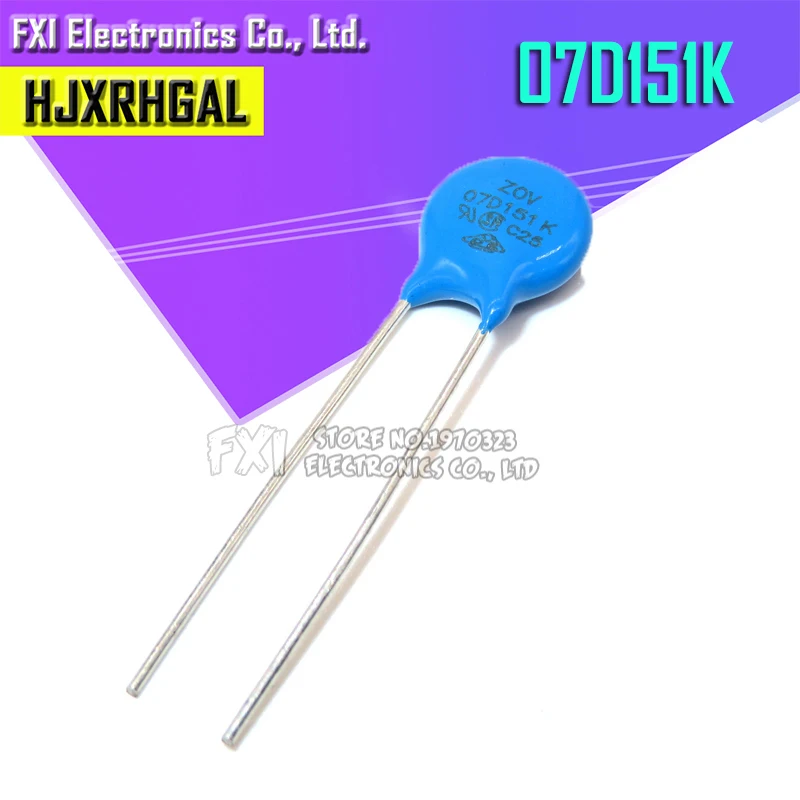 50 шт. Варистор 07D151K 150 в piezoresistor 7D151K 07D151