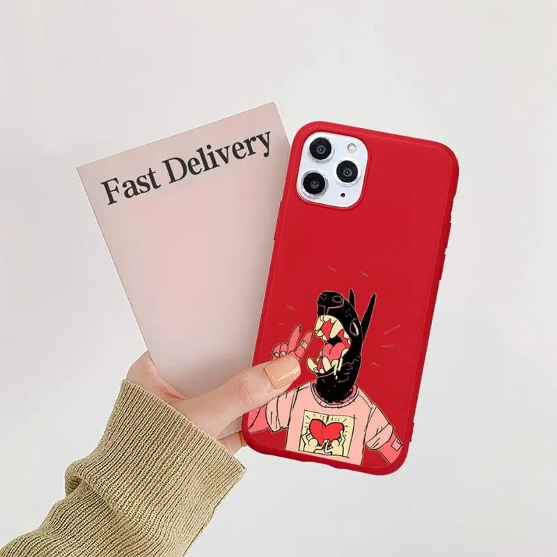 

Polly Nor painting art Phone Case Candy Color Red for iPhone 11 12 pro XS MAX 8 7 6 6S Plus X 5S SE 2020 XR