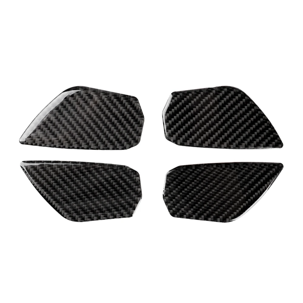 

Наклейки из углеродного волокна 4 шт., защитная полоса для внутренней дверной ручки, крышки чаши, отделки панели для Honda Civic 10, 2016-2019