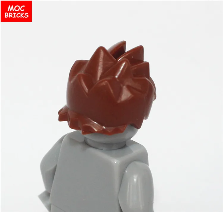 1018B 10 шт./лот кубики Moc DIY фигурки части мужские волосы Мини Аксессуары для кукол развивающие строительные блоки игрушки для детей рождественские подарки - Цвет: 1018B