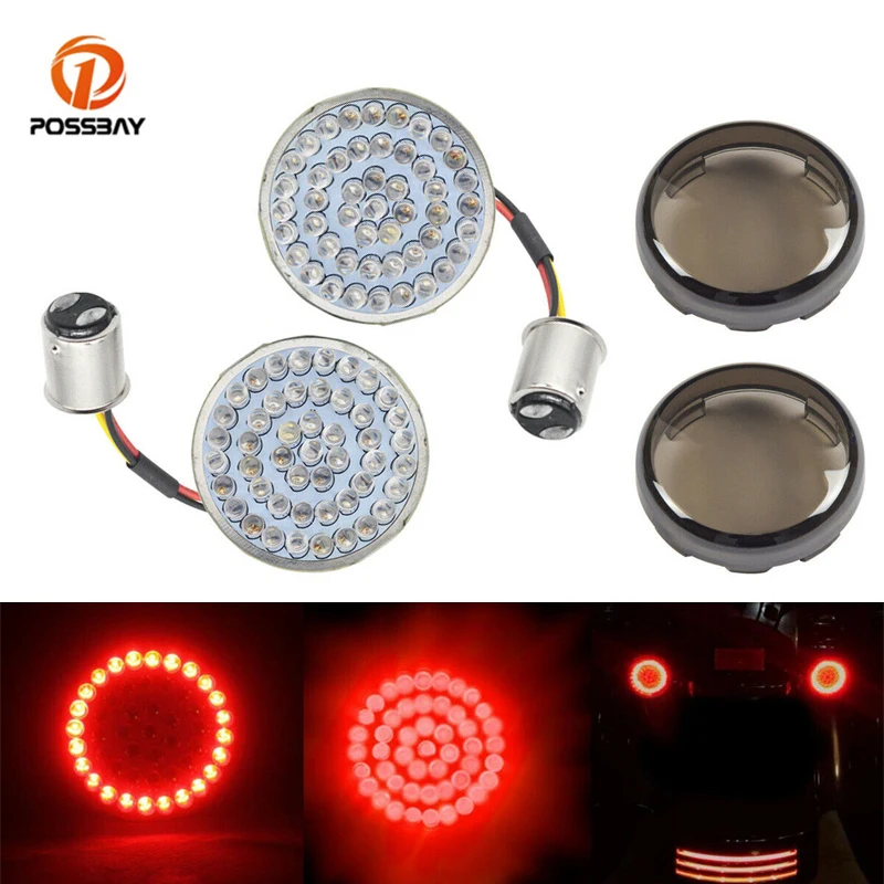 

1Pair Motorcycle 1157 LED Turn Signal Flasher Blinker Inserts Bullet Style DC 12V for Harley Sportster 2014 2015 2016 2017