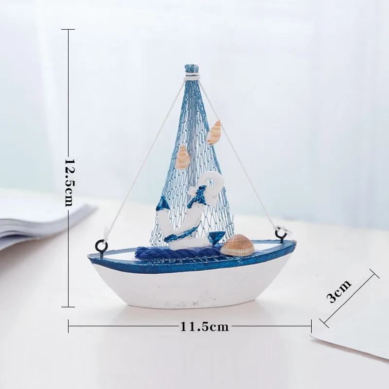 

Marine Nautical Creative Sailboat Mode Room Decor Figurines Miniature Small boat
