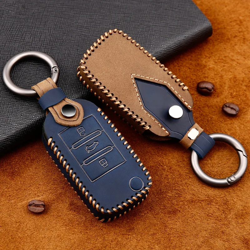 Кожаный чехол для ключа автомобиля Roewe RX5 i6 ERX5 i5 RX8 RX3 MG6 MG ZS EV EZS HS EHS 3 кнопки защиты