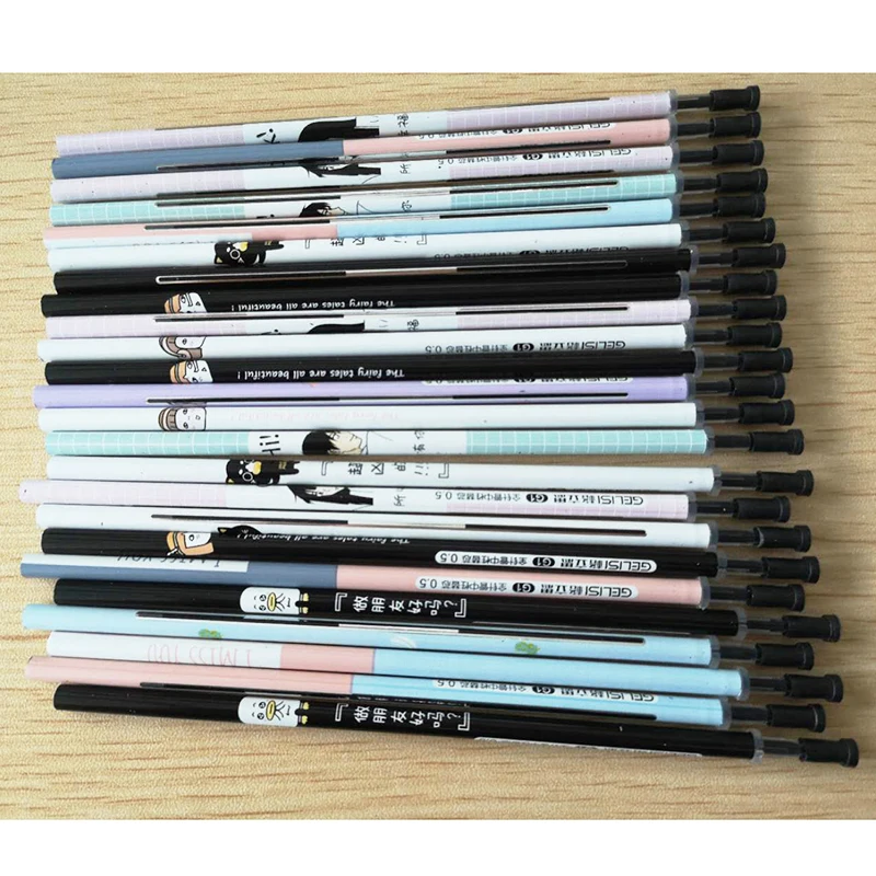 Симпатичные гелевая ручка в стиле мультфильма заправка подпись офисе стержни