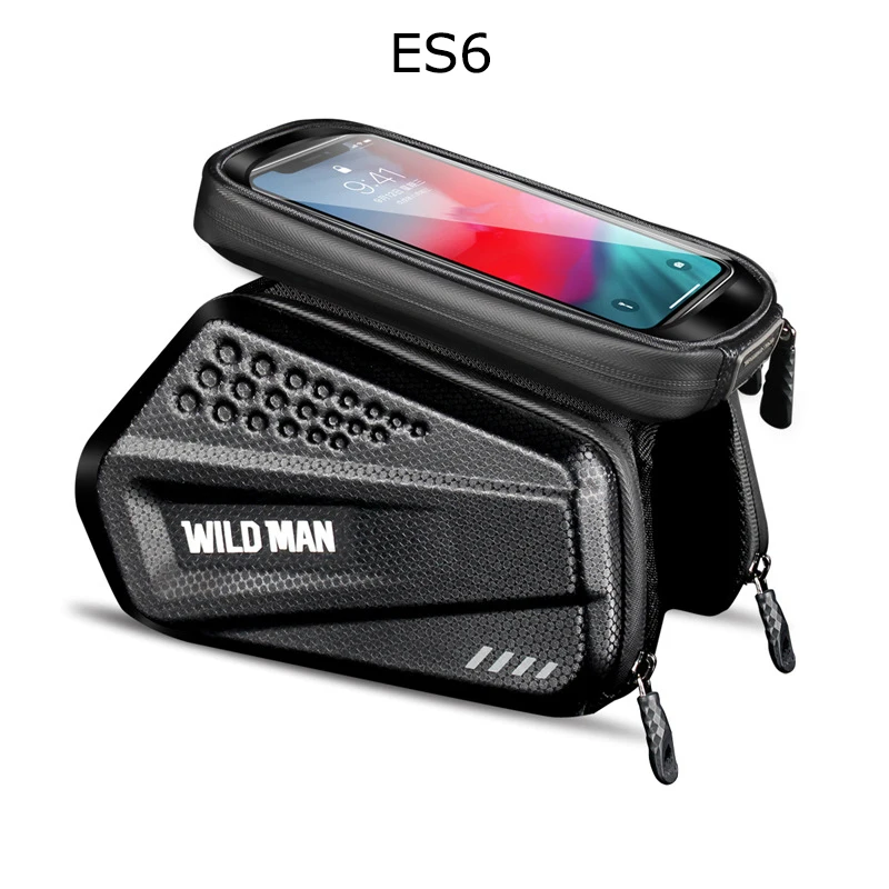 wild man bicycle bag cycling touch screen bag top front tube bag waterproof 6 5 phone case touchscreen bag bicycle accessories free global shipping