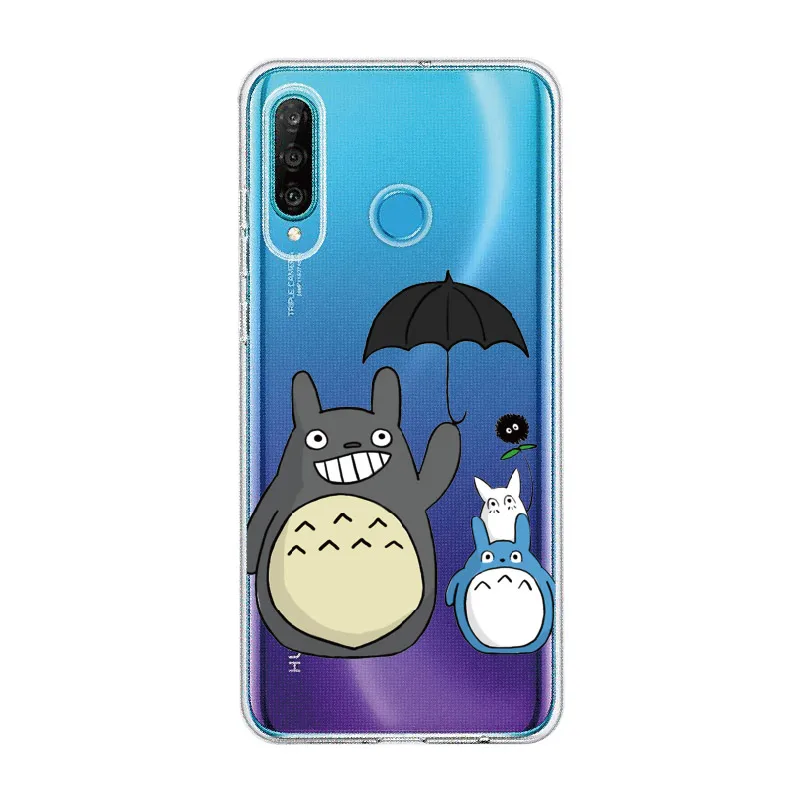 Totoro спиральный Ghibli Kaonashi для huawei Honor mate 10 20 Nova P20 P30 P умный мягкий тонкий защитный прозрачный чехол из ТПУ - Цвет: 4