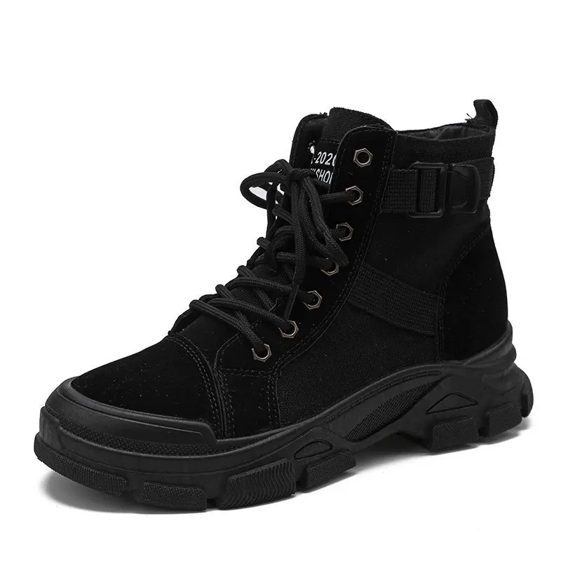 

High Top Shoes Women's New Fall 2020 British Wind Net Red Tie Student Thick Soled Martin Boots Short Boots