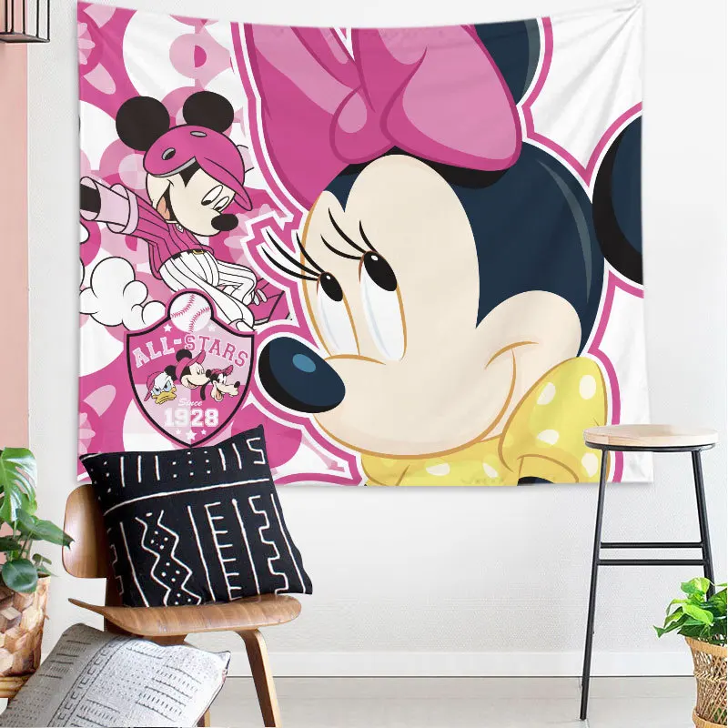 Настенный Гобелен Disney minnie Mickey подвесной гобелен с животными полиэфирная ткань