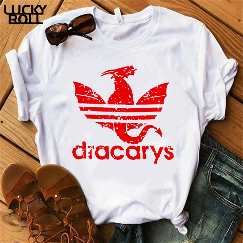 Игра престолов Dracarys футболка женская мать драконов рубашки женские s футболки король королева девушки друзья Mon подарок Тройник