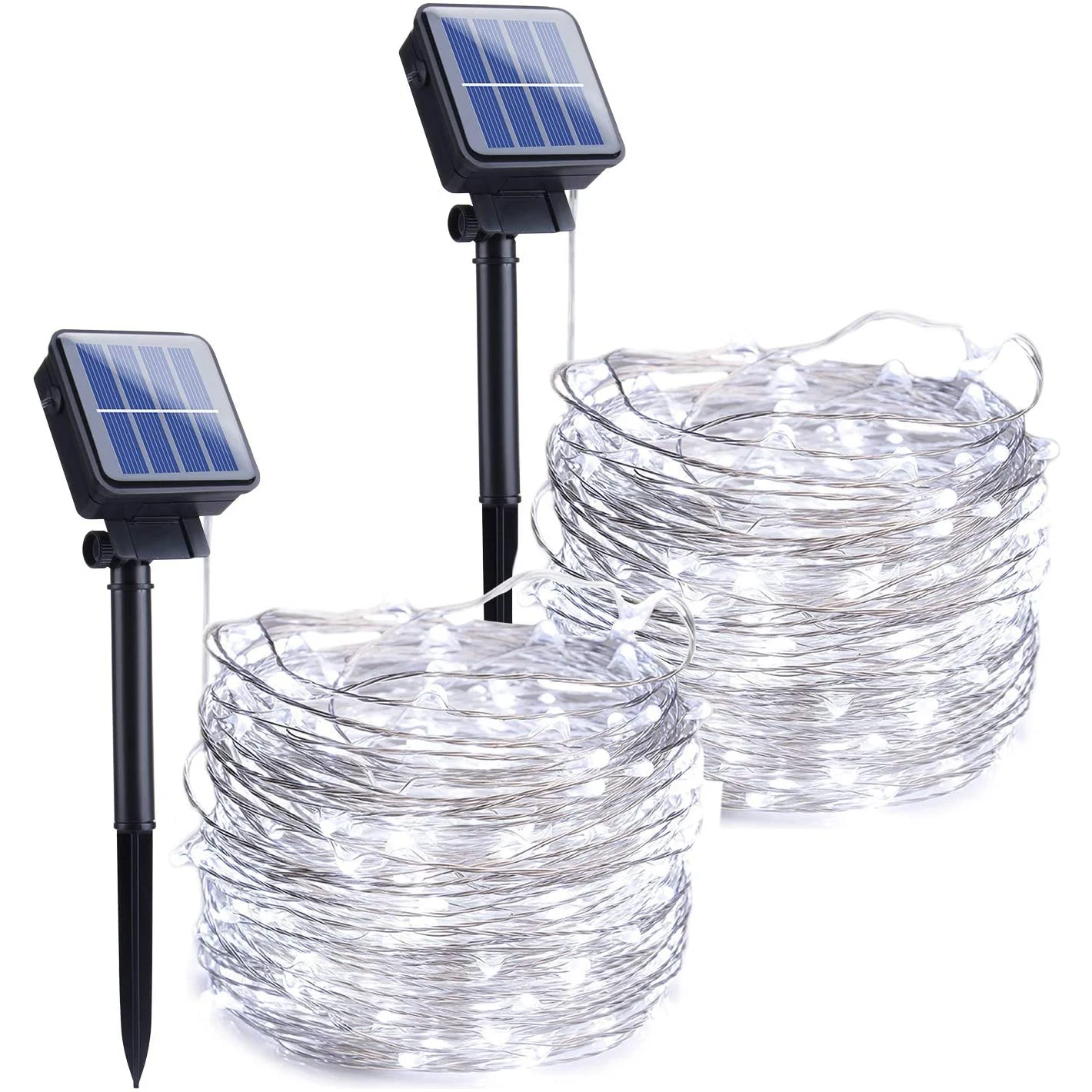 

2Pack 12 22 32m Solar LED Fairy String Lights Outdoor Garland Wedding Bridal Shower Bachelorette Party Decorations Birthday