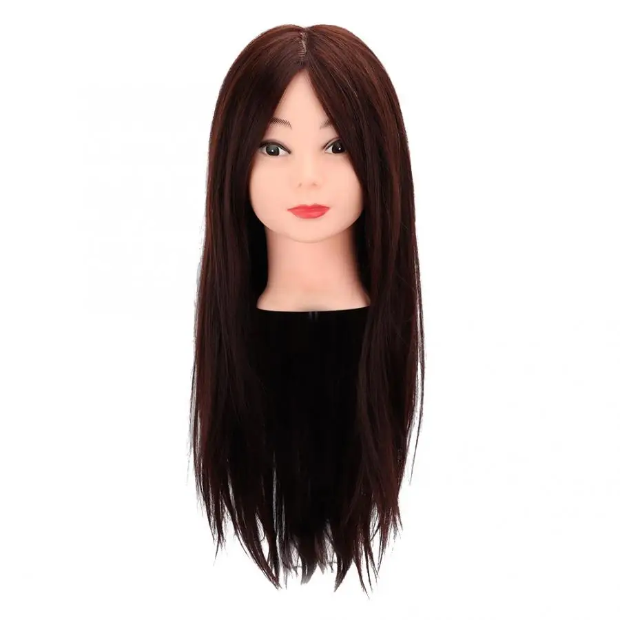 Манекен 20 дюймов темно коричневый Плойка для укладки волос тренировка головы