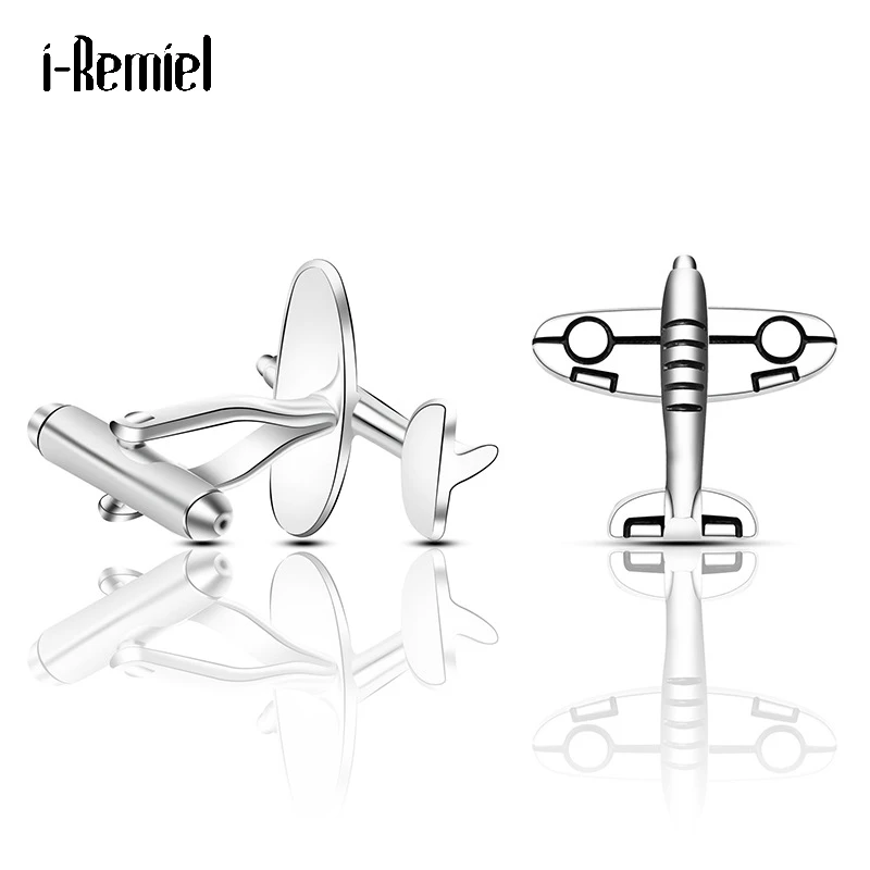 

Creative Aircraft Sleeve Buckle Men's Shirt French Cufflinks Trendy High-End Jewelry Metal Business Mens Cuff Links Accessories