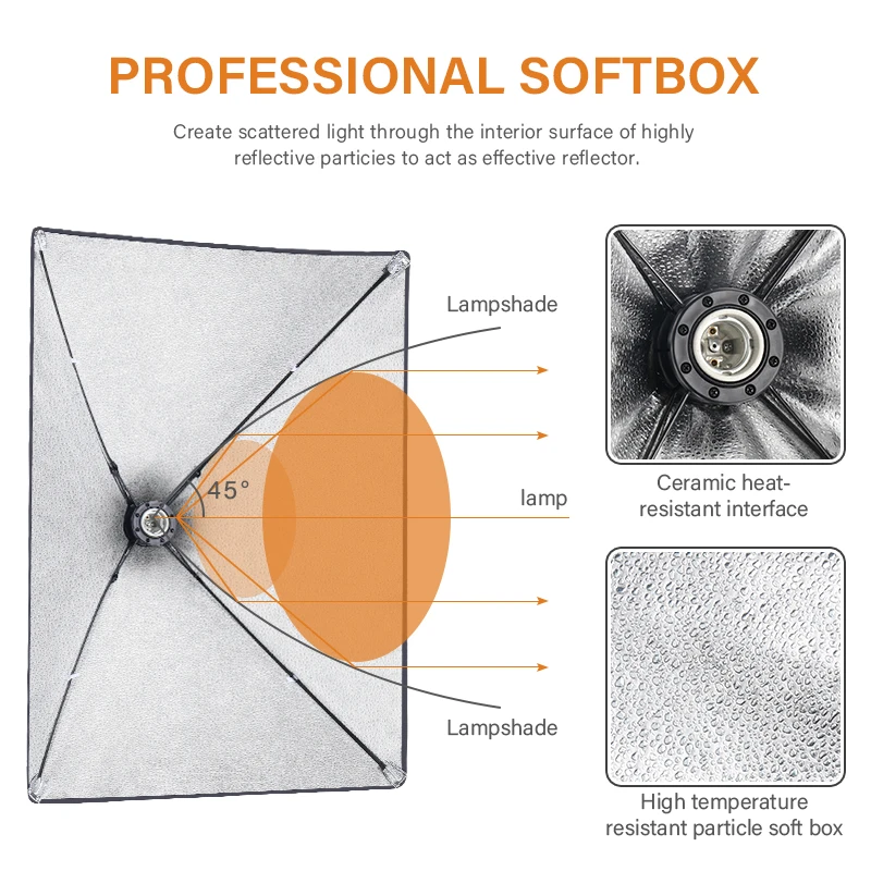 Photography Softbox Lighting With Tripod Kit Studio Soft Box Continuous Equipment For Photographer Record Photos Videos |