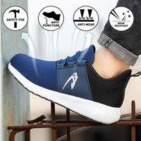 springsummer breathable fabric safety shoes leisure sports mixed colors for steel header low wear safety shoes anti drop