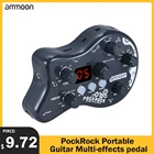 Портативный процессор для гитары ammoon PockRock, педаль эффектов 15 эффектов, 40 ритмов барабана, Функция настройки