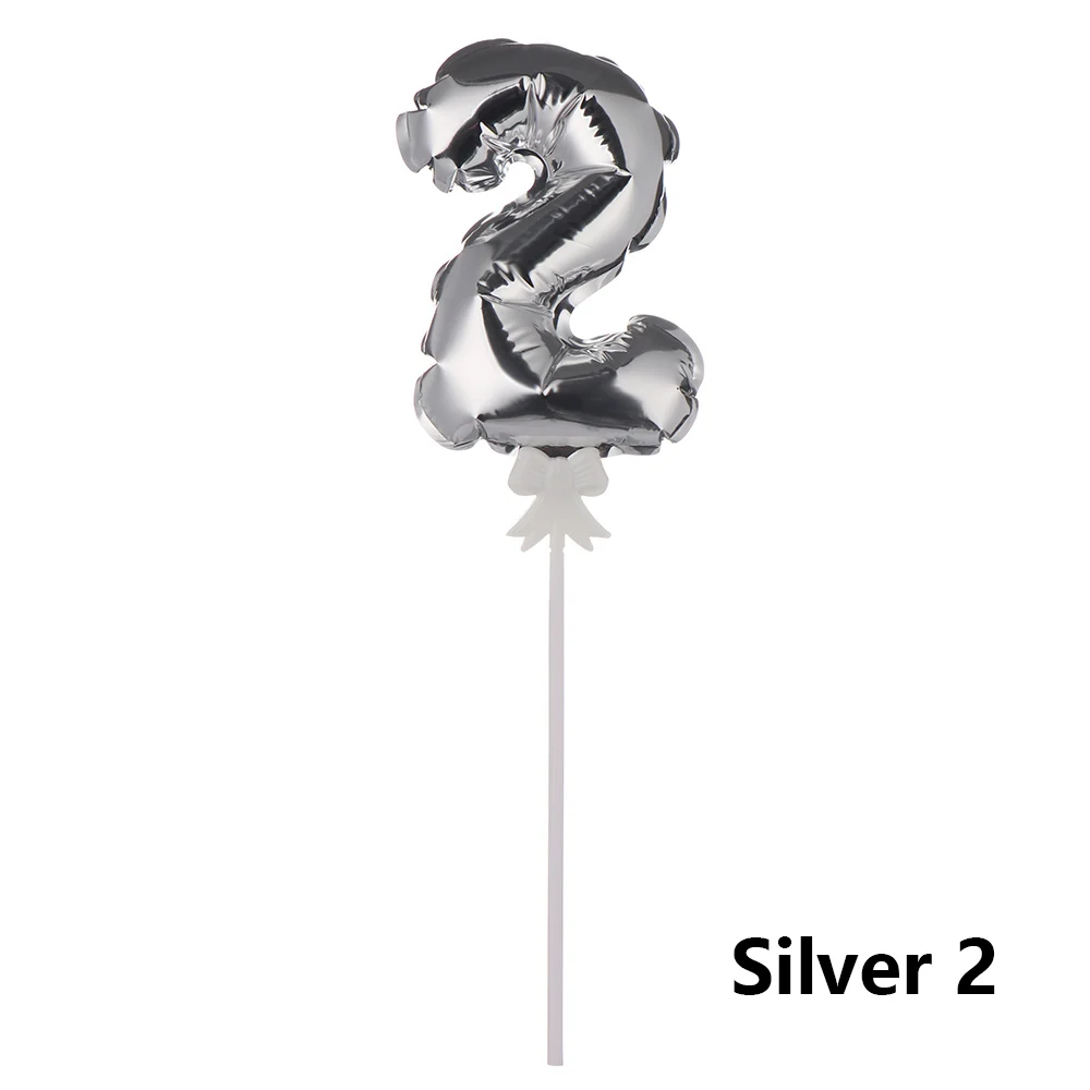 silver 2 1pc 1/3 шт цветные акриловые из метала золотого цвета номер торт Топпер Baby Shower Детские сувениры на день рождение подарки инструменты для украшения праздника вечерние поставки - Цвет: silver 2 1pc