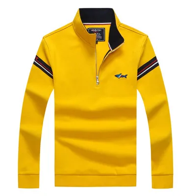 TC8825-YELLOW Европейский стиль, высокое качество, бренд Tace& Shark, мужской свитер, половина молнии, водолазка, свитер, пуловер, мужские шерстяные вязаные свитера - Цвет: TC8825-YELLOW
