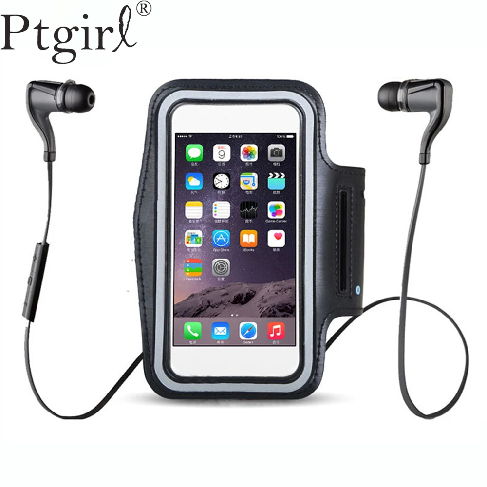 Черная Водонепроницаемая спортивная повязка на руку для занятий спортом и бегом