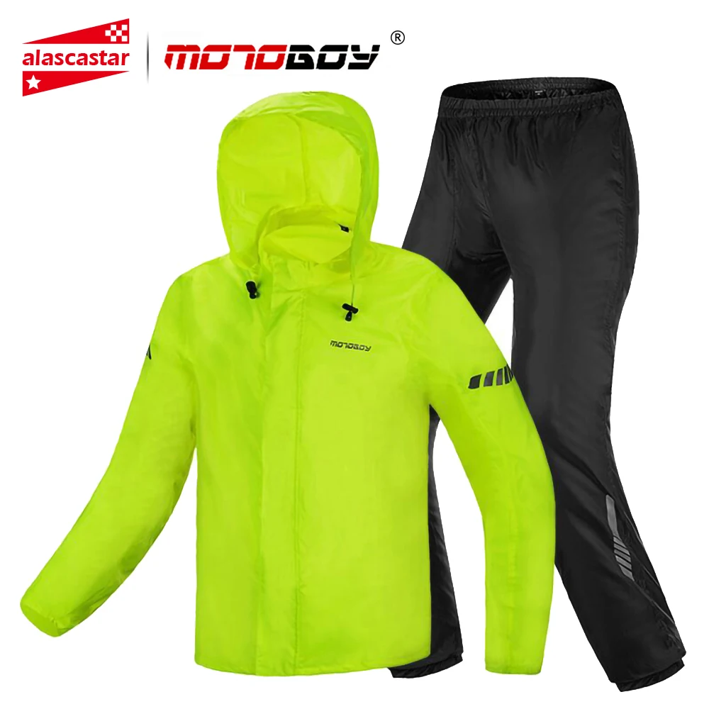 MOTOBOY водонепроницаемый мотоциклетный плащ костюм светоотражающая куртка с