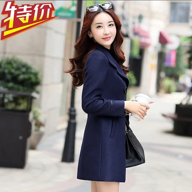 Осень зима 2020 новое модное женское Шерстяное Пальто двубортное пальто