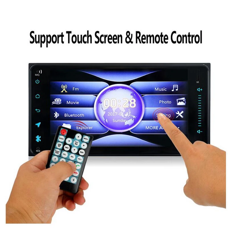 Автомобильный радиоприемник 2 Din 7 дюймов Windows Ce Bluetooth Mirrorlink USB FM GPS сенсорный экран