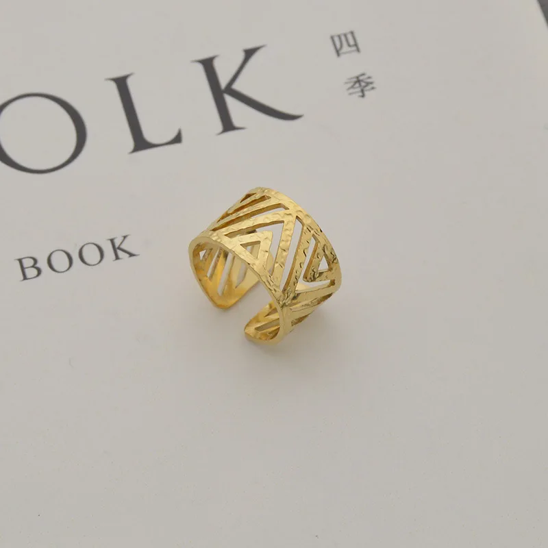 

Korean Simple Trend Irregular Ring For Women European And American Fashion Geometric Temperament Open Ring Female Jewelry