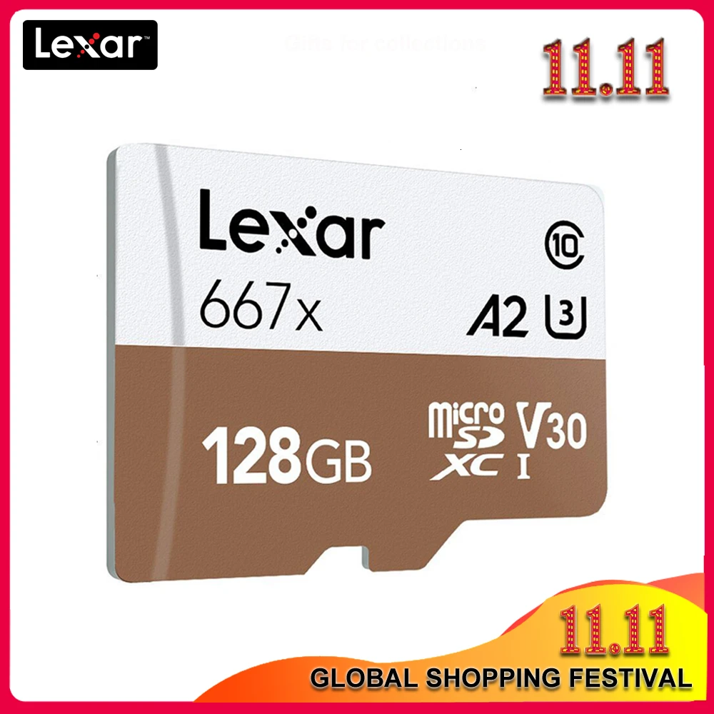100% оригинал Lexar 667x Micro SD карта 64 Гб класс 10 128 ГБ micro SDXC 256 tf памяти UHS-I для 1080 p Full-HD 3D 4 K