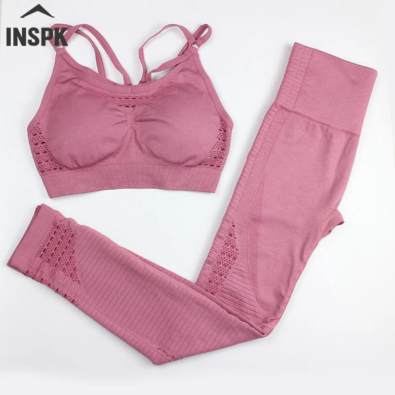 Женский комплект из 2 предметов костюм для фитнеса с вырезами бюстгальтер