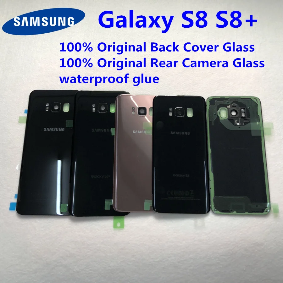 Для Samsung Galaxy S8 Plus + G950 G955 100% оригинальный аккумулятор задняя крышка стеклянная