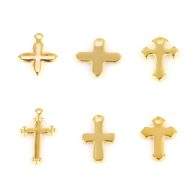 

20pcs Stainless Steel Cross Charms Pendants Bracelet Earring Decoration For DIY Crafts Making Findings Handmade Jewelry HXD