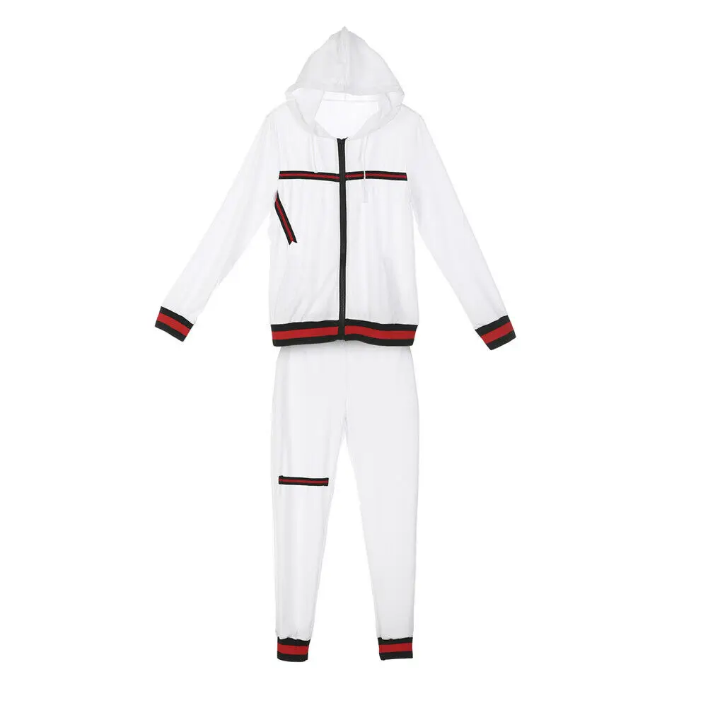 Женский спортивный костюм из 2 предметов укороченный топ с капюшоном и длинным