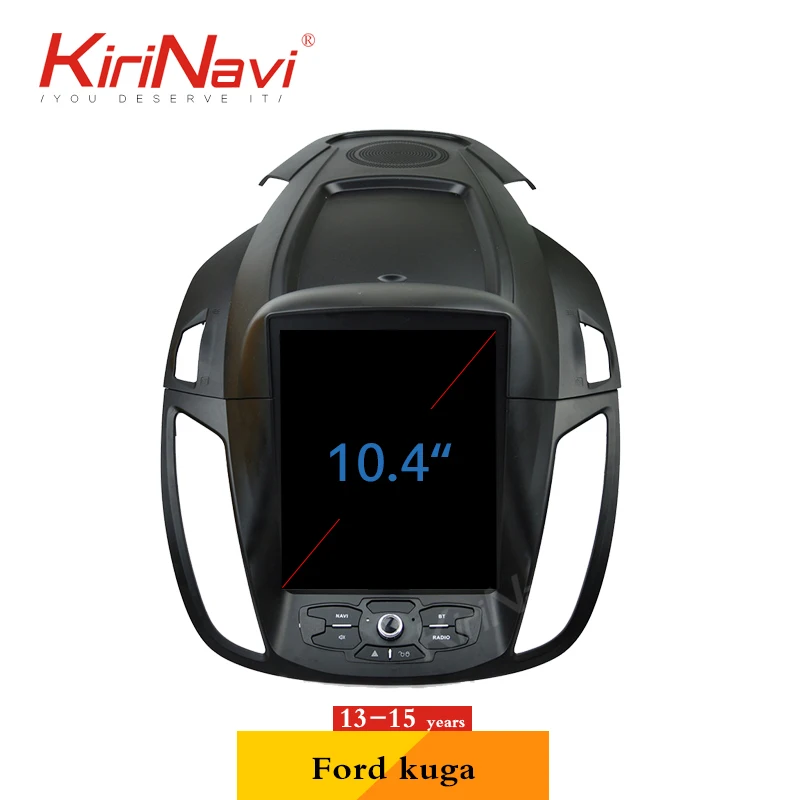 KiriNavi вертикальный экран Tesla стиль 10,4 ''Android 8,1 автомобильный dvd-плеер для Ford Kuga Escape gps Мультимедиа Навигация 2013